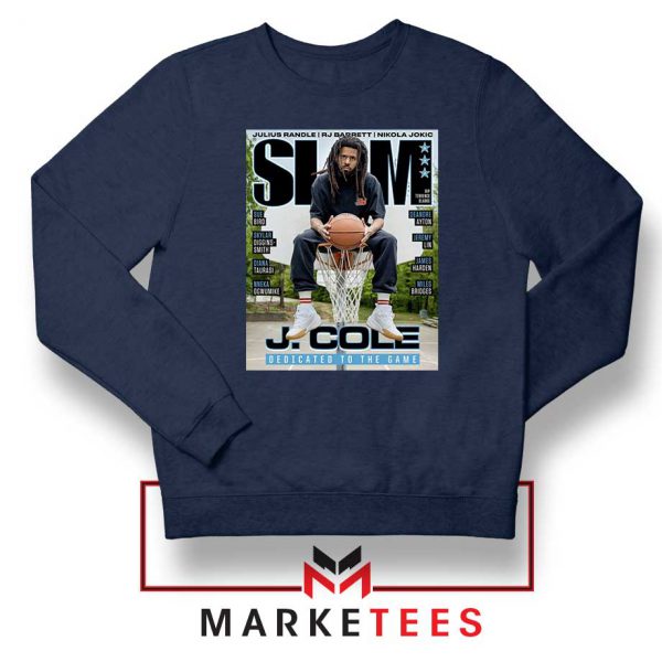 Slam J Cole Rapper Cover Navy Blue Sweatshirt