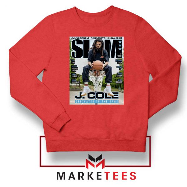 Slam J Cole Rapper Cover Red Sweatshirt