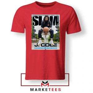 Slam J Cole Rapper Cover Red Tee