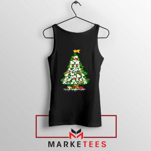 Snoopy Christmas Tree Black Tank Top