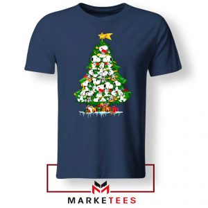 Snoopy Christmas Tree Navy Blue Tee