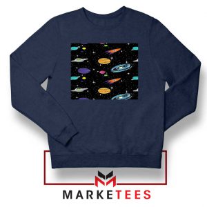 Space Solar System Navy Blue Sweatshirt