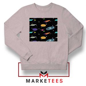 Space Solar System Sport Grey Sweatshirt