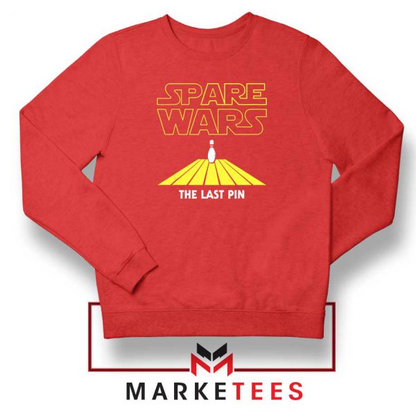Spare Wars Bowling Parody Red Sweater