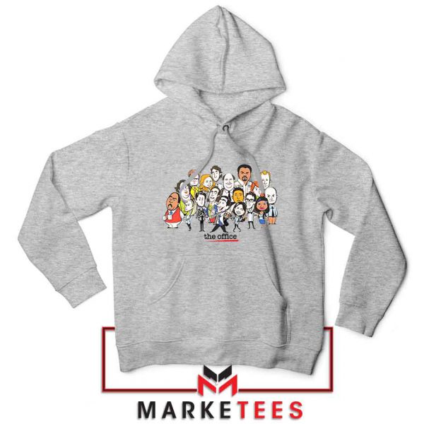 The Office Cartoons Character Grey Hoodie