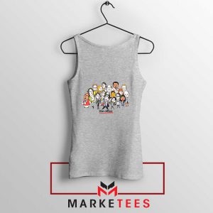 The Office Cartoons Grey Tank Top