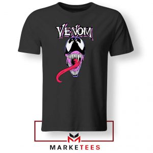 Venom Neon Superhero Black Tshirt
