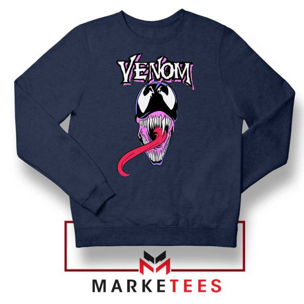 Venom Neon Superhero Navy Blue Sweatshirt