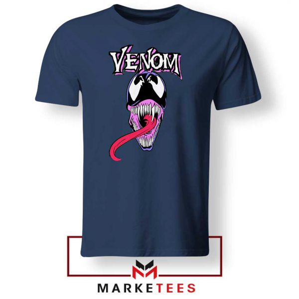 Venom Neon Superhero Navy Blue Tshirt