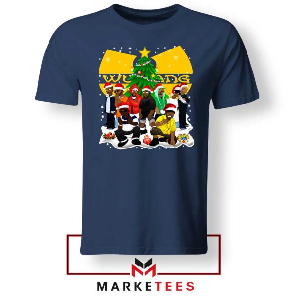 Wu Tang Clan Simpsons Christmas Navy Tshirt