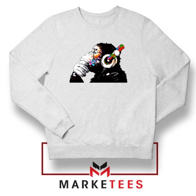 Banksy Monkey DJ Art Sweater