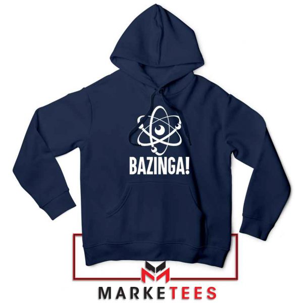 Bazinga Atom Ripple Navy Blue Hoodie