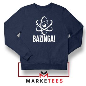 Bazinga Atom Ripple Navy Blue Sweater