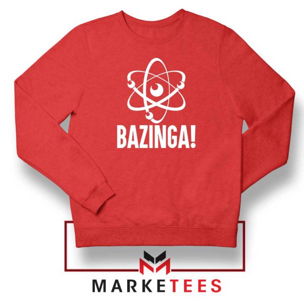 Bazinga Atom Ripple Red Sweater