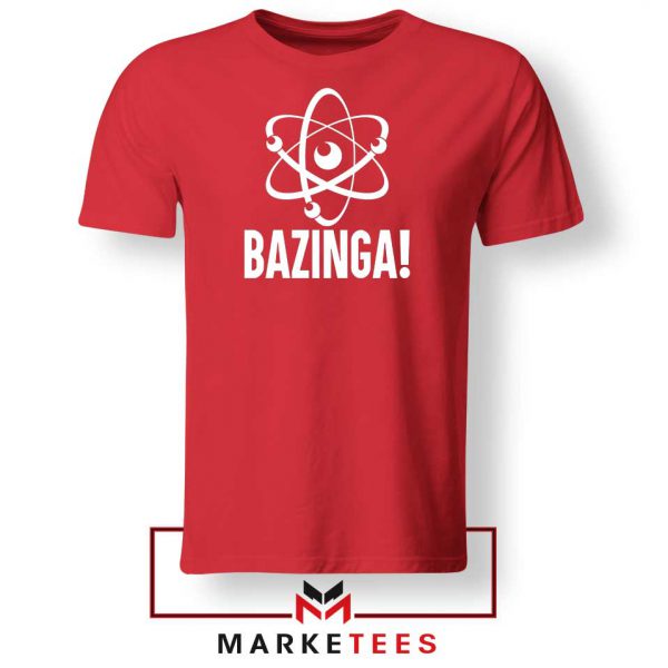 Bazinga Atom Ripple Red Tee