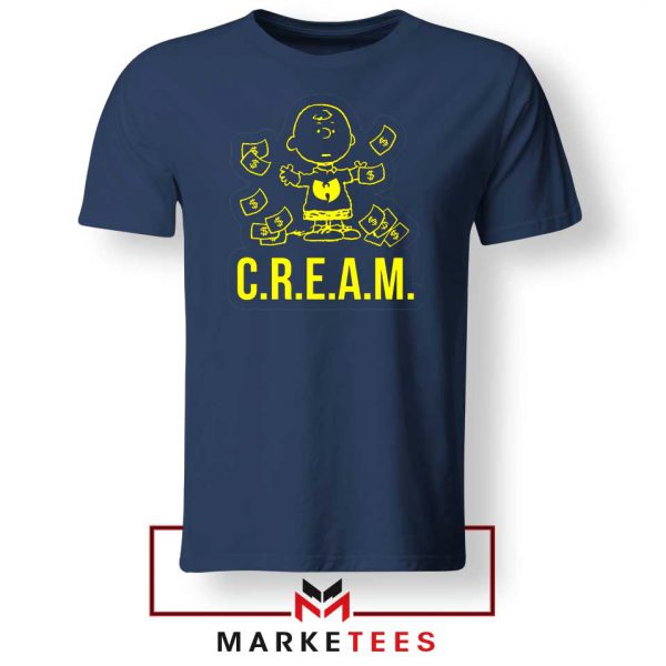 Charlie Brown Rapper Cream Navy Blue Tee