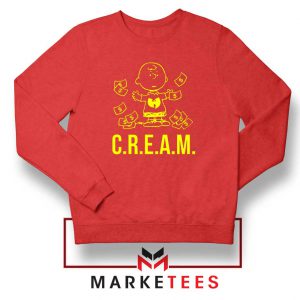 Charlie Brown Rapper Cream Red Sweater