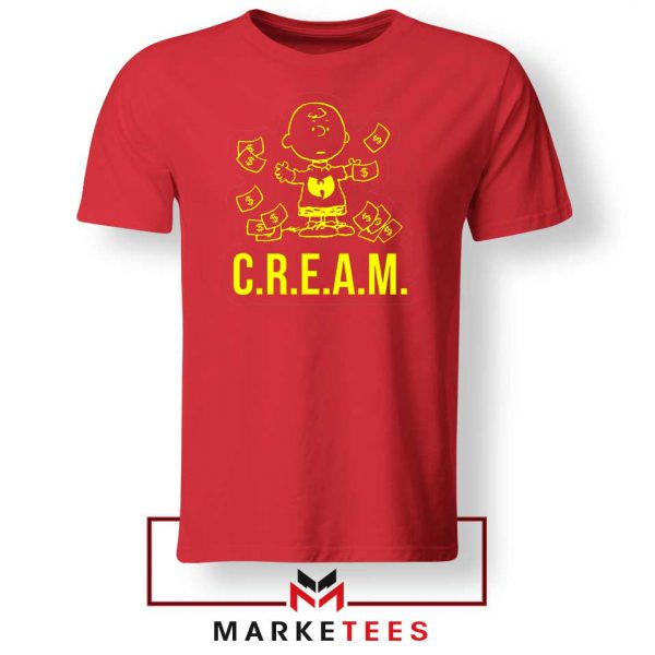 Charlie Brown Rapper Cream Red Tee