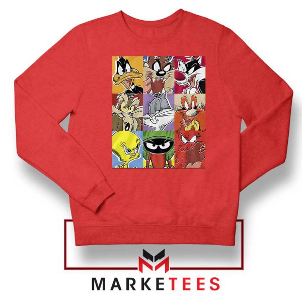 Comedy Series Characters Red Sweatshirt