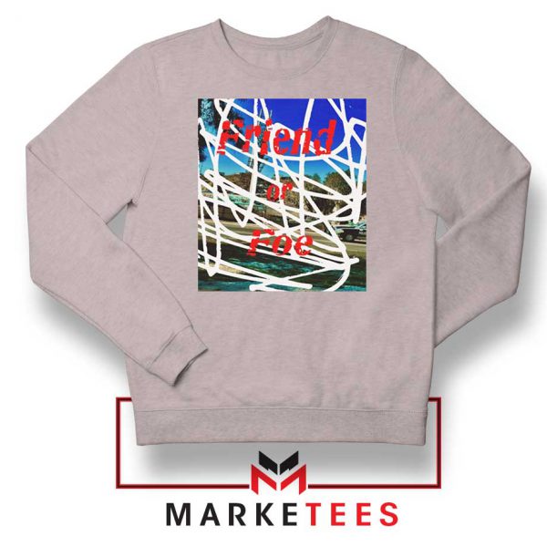 Friend or Foe Graphic Sport Grey Sweater