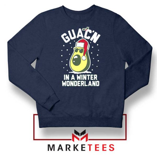 Fruit Guac In a Winter Navy Blue Sweater