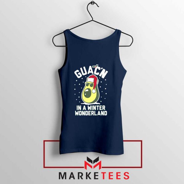 Fruit Guac In a Winter Navy Blue Tank Top