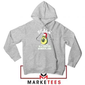 Fruit Guac In a Winter Sport Grey Hoodie