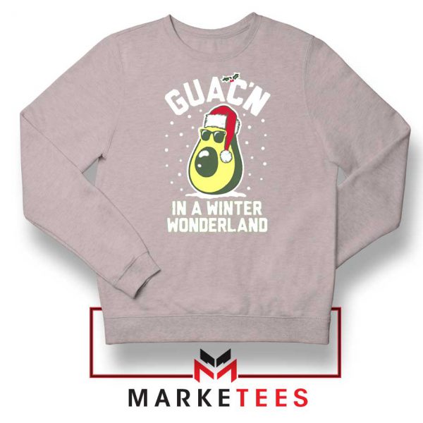 Fruit Guac In a Winter Sport Grey Sweater