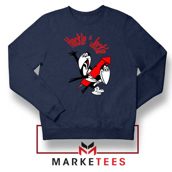 Heckle and Jeckle Show Navy Blue Sweatshirt