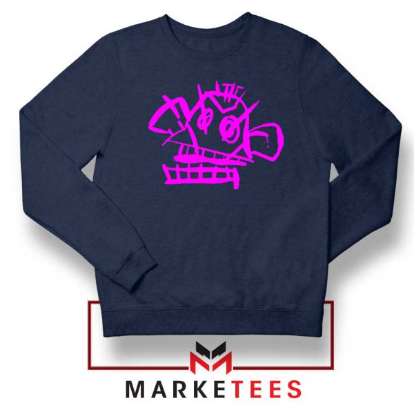 Jinx Monkey Graffiti Navy Blue Sweatshirt