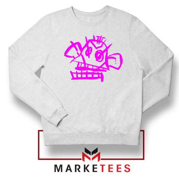 Jinx Monkey Graffiti White Sweatshirt