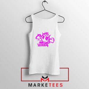 Jinx Monkey Graffiti White Tank Top