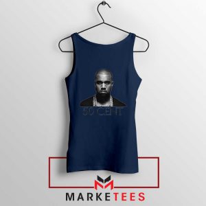 Kanye West 50 Cent Navy Blue Top