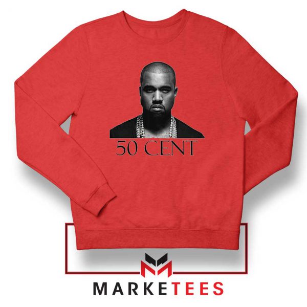 Kanye West 50 Cent Red Sweatshirt