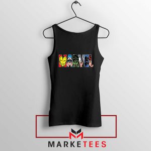 Marvel Comics Characters Black Tank Top