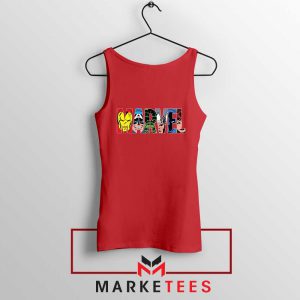 Marvel Comics Characters Red Tank Top