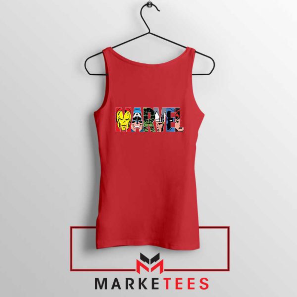 Marvel Comics Characters Red Tank Top