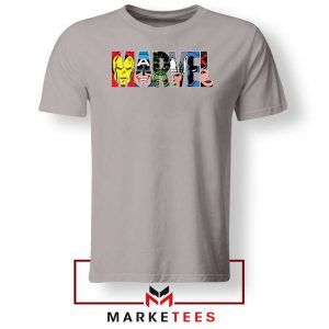 Marvel Comics Characters Sport Grey Tshirt