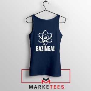 New Bazinga Atom Ripple Navy Blue Top