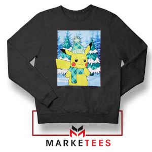 Pikachu Holiday Snowball Black Sweatshirt