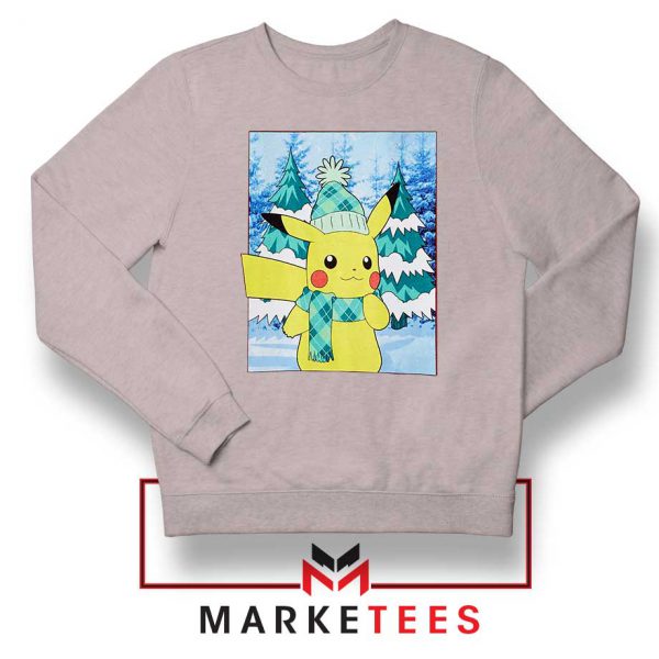 Pikachu Holiday Snowball Sport Grey Sweatshirt