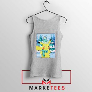 Pikachu Holiday Snowball Sport Grey Tank Top