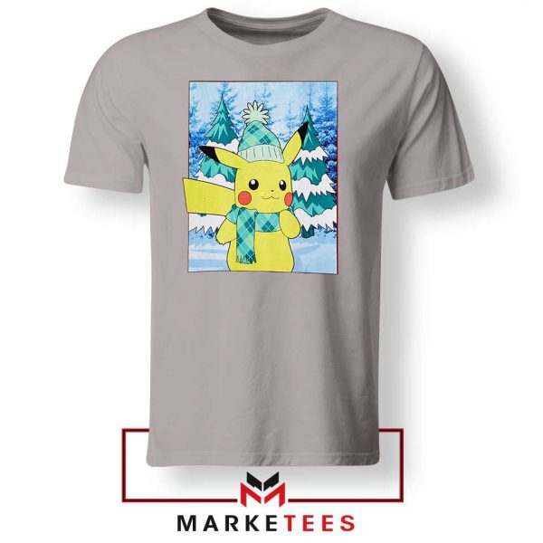 Pikachu Holiday Snowball Sport Grey Tshirt