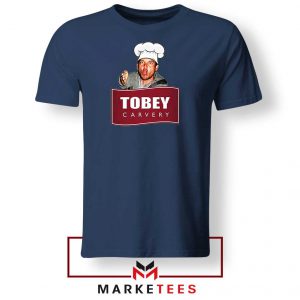 Tobey Maguire Carvery Navy Blue Tshirt