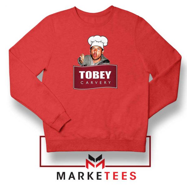 Tobey Maguire Carvery Red Sweatshirt