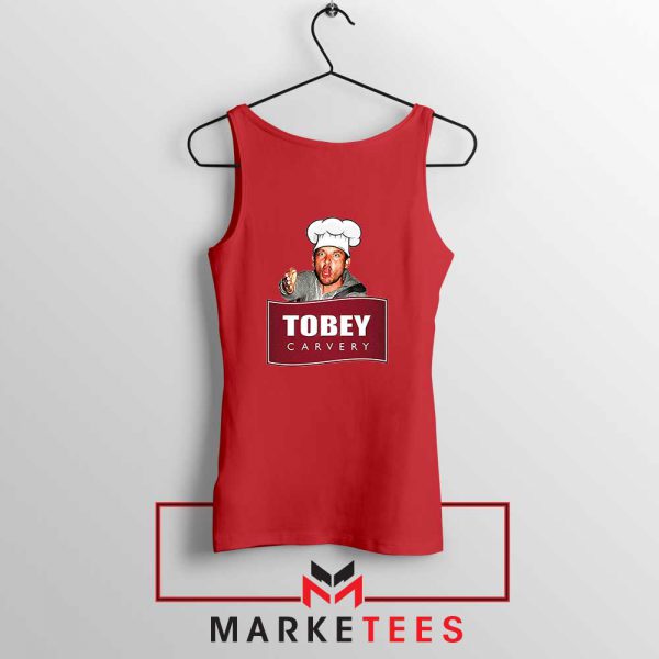 Tobey Maguire Carvery Red Tank Top