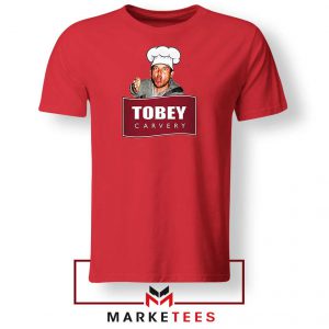 Tobey Maguire Carvery Red Tshirt