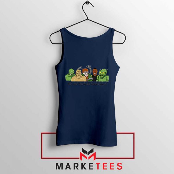 Villains Me and My Boys Navy Blue Tank Top