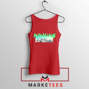 Wyoming Ye Mountains Red Tank Top