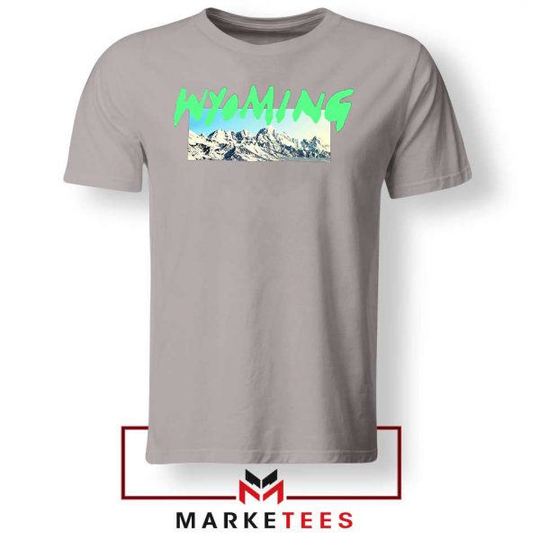 Wyoming Ye Mountains Sport Grey Tee